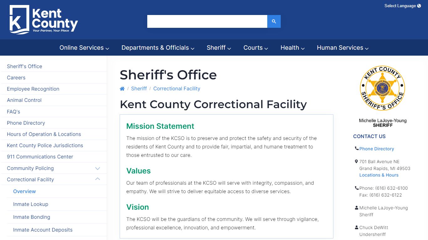 Correctional Facility - Kent County, Michigan - accessKent.com